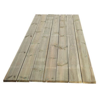 lame de terrasse pin autoclave classe 3 27 x 145 mm long 3 m bricoman