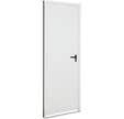 Porte de service en acier blanc poussant droit H.200 x l.79 cm