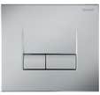 Plaque de commande pour WC suspendu métal Mat Clair Smart - SIAMP