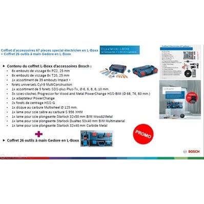 Coffret accessoires spécial électricien : L-Boxx accessoires + L-Boxx Gedore - 06159975V6 BOSCH 4