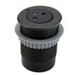 Prise encastrée Easy Eject D.60 mm 1 PC + 1 USB Noir