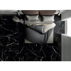 Carrelae intérieur noir effet marbre l.60 x L.120 cm Marquinia 1