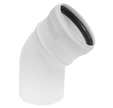 Coude SP à 45° Ø80 blanc APOLLO PP