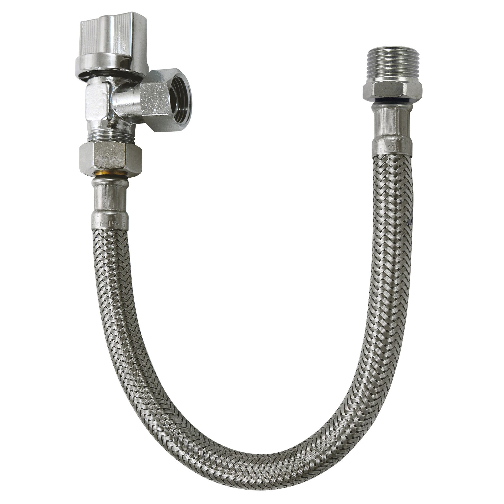 Kit wc robinet 1/4 tour + flexible mf3/8 l30cm 0