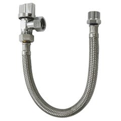 Kit wc robinet 1/4 tour + flexible mf3/8 l30cm 0