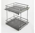 Panier coulissant fond plat gris Larg.45 cm