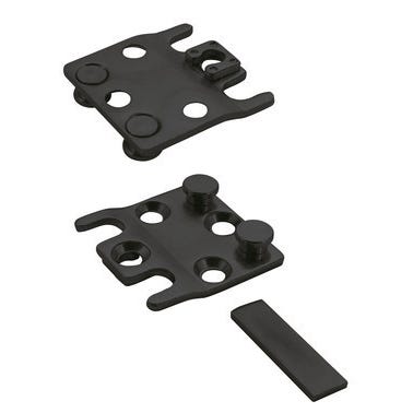 support de poteau en acier anodise noir bricoman