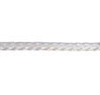 Corde tressée polypropylène blanc, résistance rupture indicative 80kg, diamètre 2mm