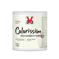 Peinture intérieure multi-supports acrylique satin meringue 0,5 L - V33 COLORISSIM 0
