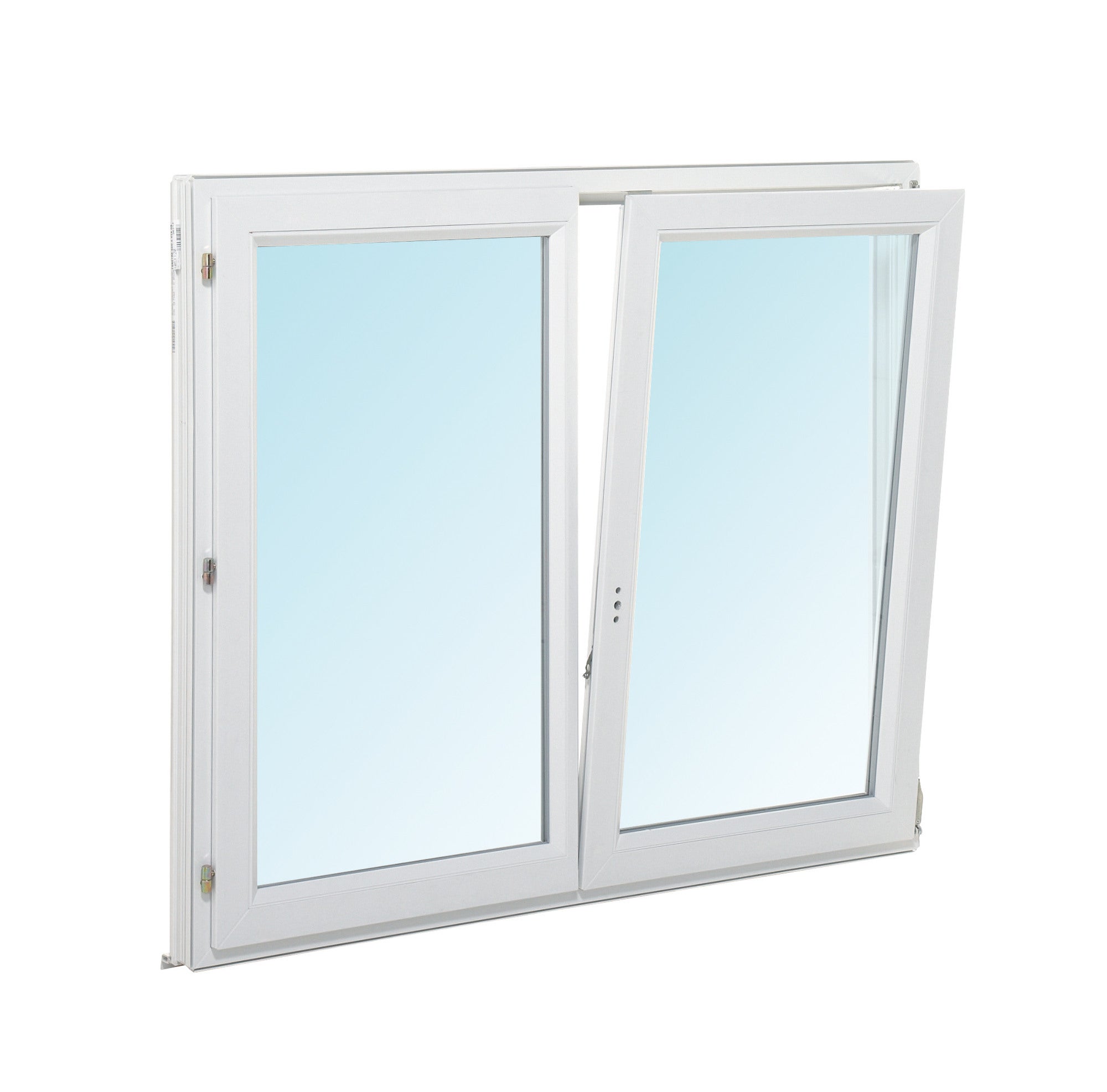 Fenêtre PVC oscillo battant 2 vantaux H75xL120cm