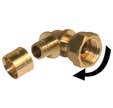 10 COUDES ECROU LIBRE FEMELLES 15X21 (1/2") Ø16 PER A GLISSEMENT