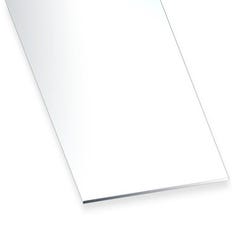 Profilé plat PVC blanc l.10 cm x Ep.2 mm L.260 cm ❘ Bricoman