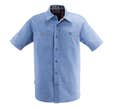 Chemise de travail à manches courtes bleu clair T.XXL