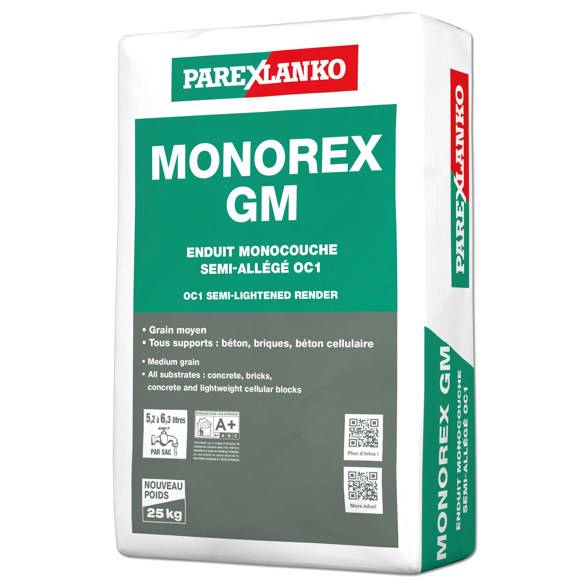 ENDUIT MONO MONOREX GM G10 25 KG 0