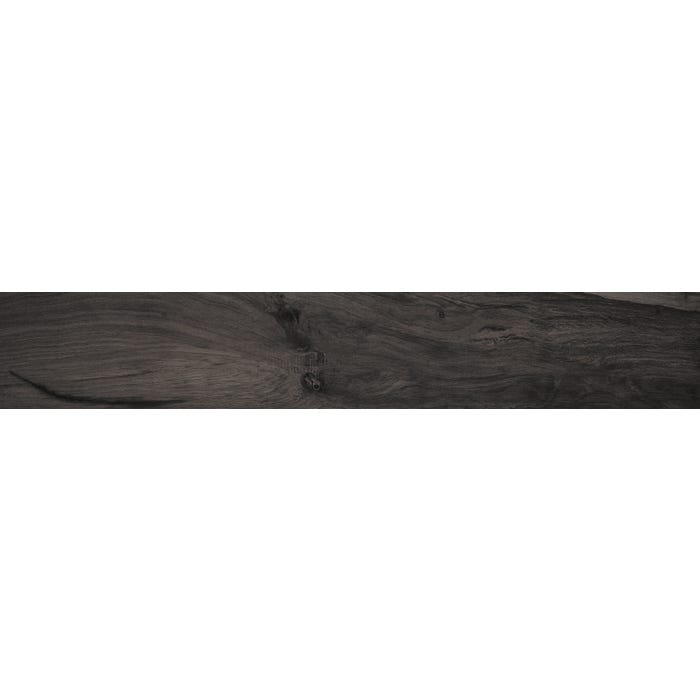 Carrelage intérieur noir effet bois l.20 x L.120 cm Bark  0