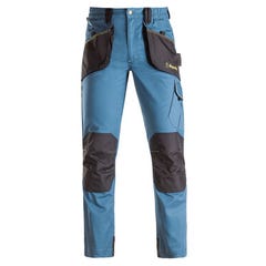 Pantalon de travail bleu pétrole/noir T.XXL SLICK - KAPRIOL 0