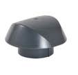 Chapeau de ventilation simple anthracite Diam.125 mm Atemax - NICOLL