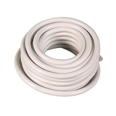 Cable électrique HO5VVF 2x1 mm² blanc 10 m 0