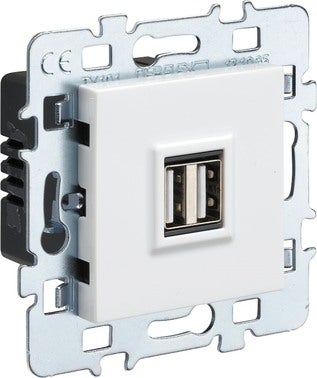 Prises USB double - encastrables - blanc - boîte de 5 - Caly DEBFLEX