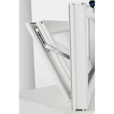 Fenêtre abattant PVC H.60 x l.80 cm oscillo-battant 1 vantail blanc 2