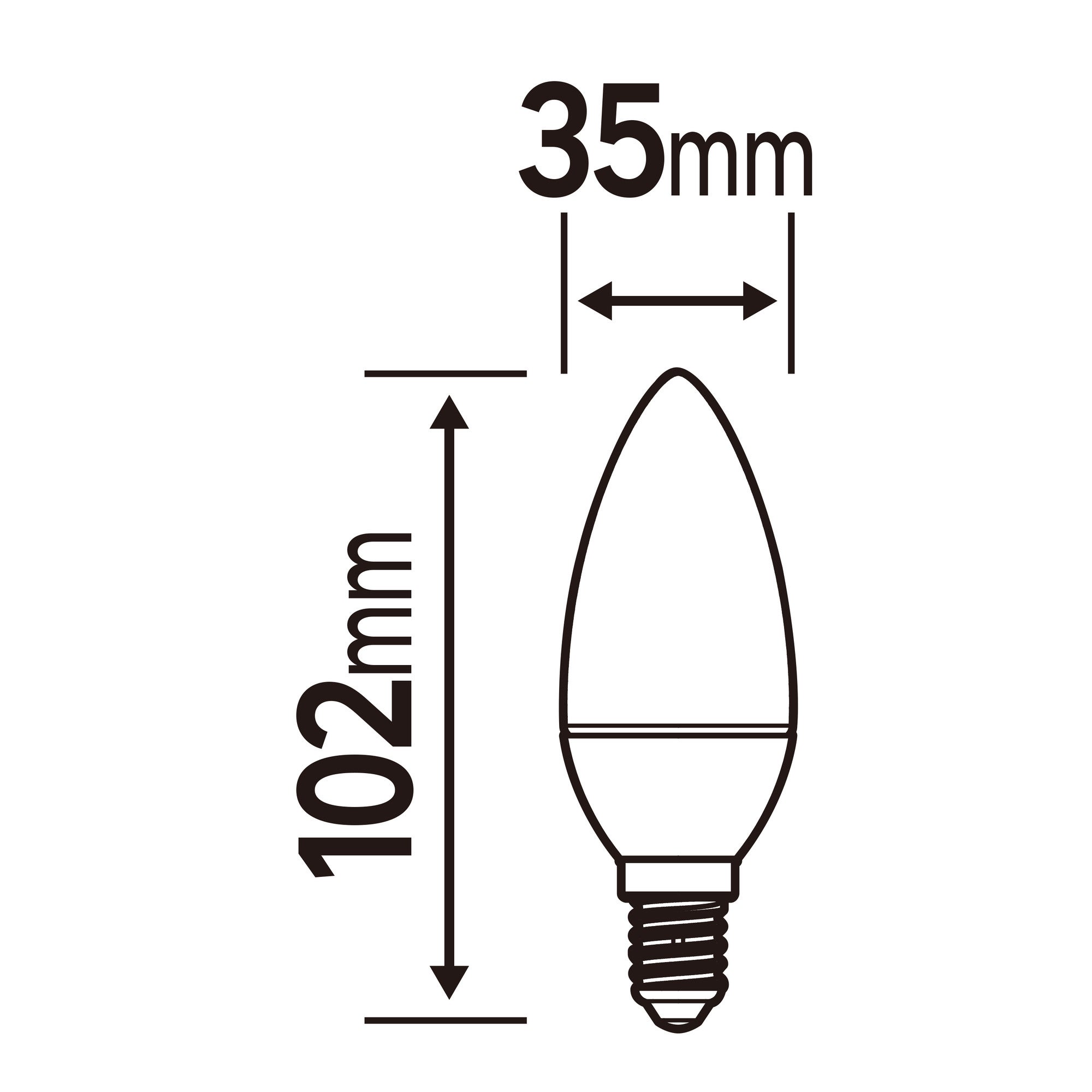 Ampoule e14 c35 470lm 2700k