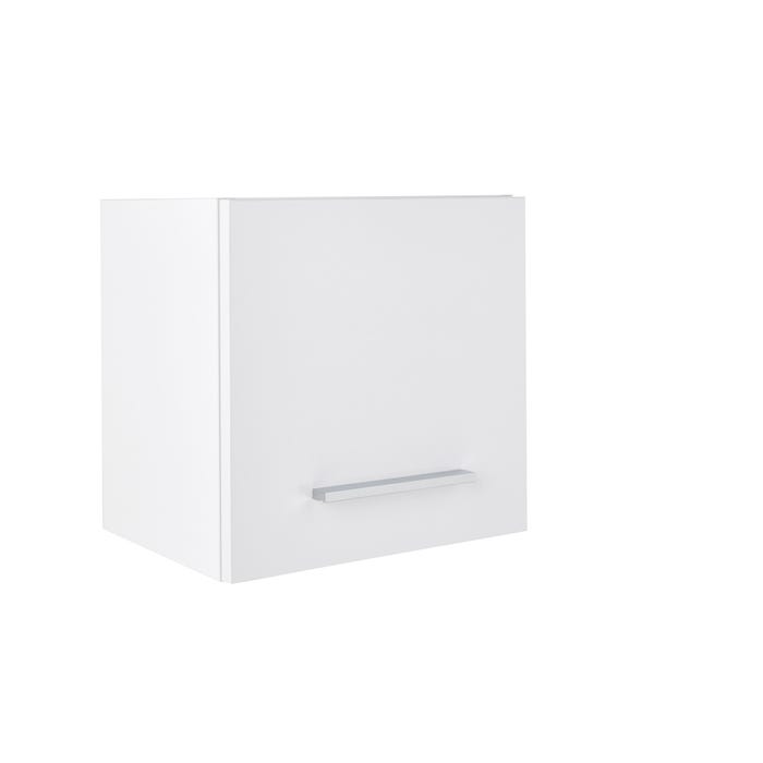 Cube 1 porte décor blanc brillant L.30 x H.30cm x P.24,1 cm Malika 0