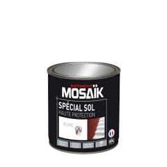 Peinture sol alkyde intérieur extérieur satin blanc 0,5 L - MOSAIK