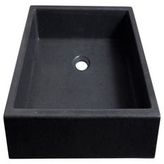 Vasque à poser carrée anthracite l.40 x P.40 cm  0