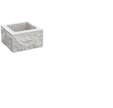 Bloc pilier blanc l.30 x P.30 x H.16,7 cm - WESER