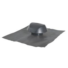 Chapeau de ventilation avec collerette d'étanchéité anthracite Diam.100 mm Atemax - NICOLL 1