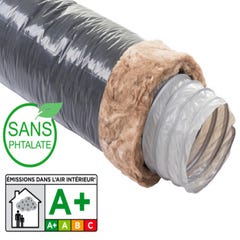 Gaine PVC souple isolée Ep.25 mm Diam.125 mm L.6 m Ecosoft - S&P ❘ Bricoman