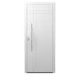 Porte d'entrée Aluminium gauche blanche bâton maréchal 215 x 90 cm Avila premium