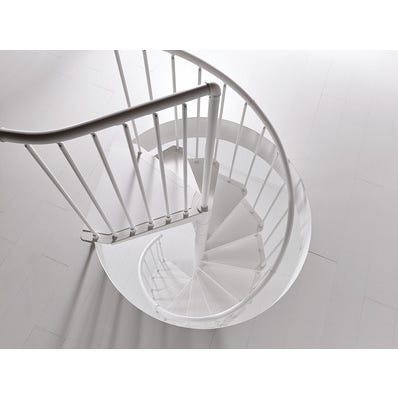 Escalier colimaçon Despina blanc 12 hauteurs Diam.110 cm 3