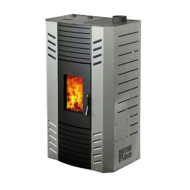 poele a granules de bois mecanique bruno lumio argent 6 23 kw bricoman