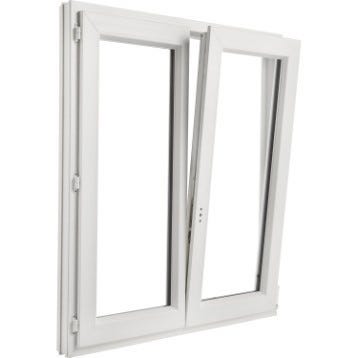 Fenêtre PVC 2 vantaux avec oscillo-battant H.115 x L.140 cm - CLOSY
