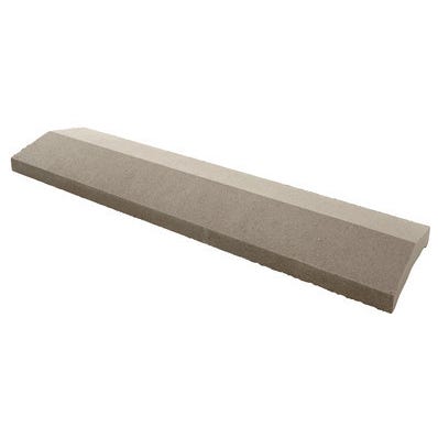 couvre mur 100x25 cm 2 pentes gris ep 4 cm bricoman