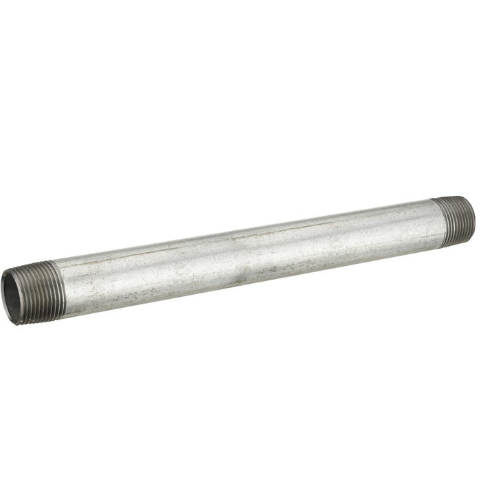 Tube acier galvanisé 20 x 27 (3/4") Long.30 cm 0