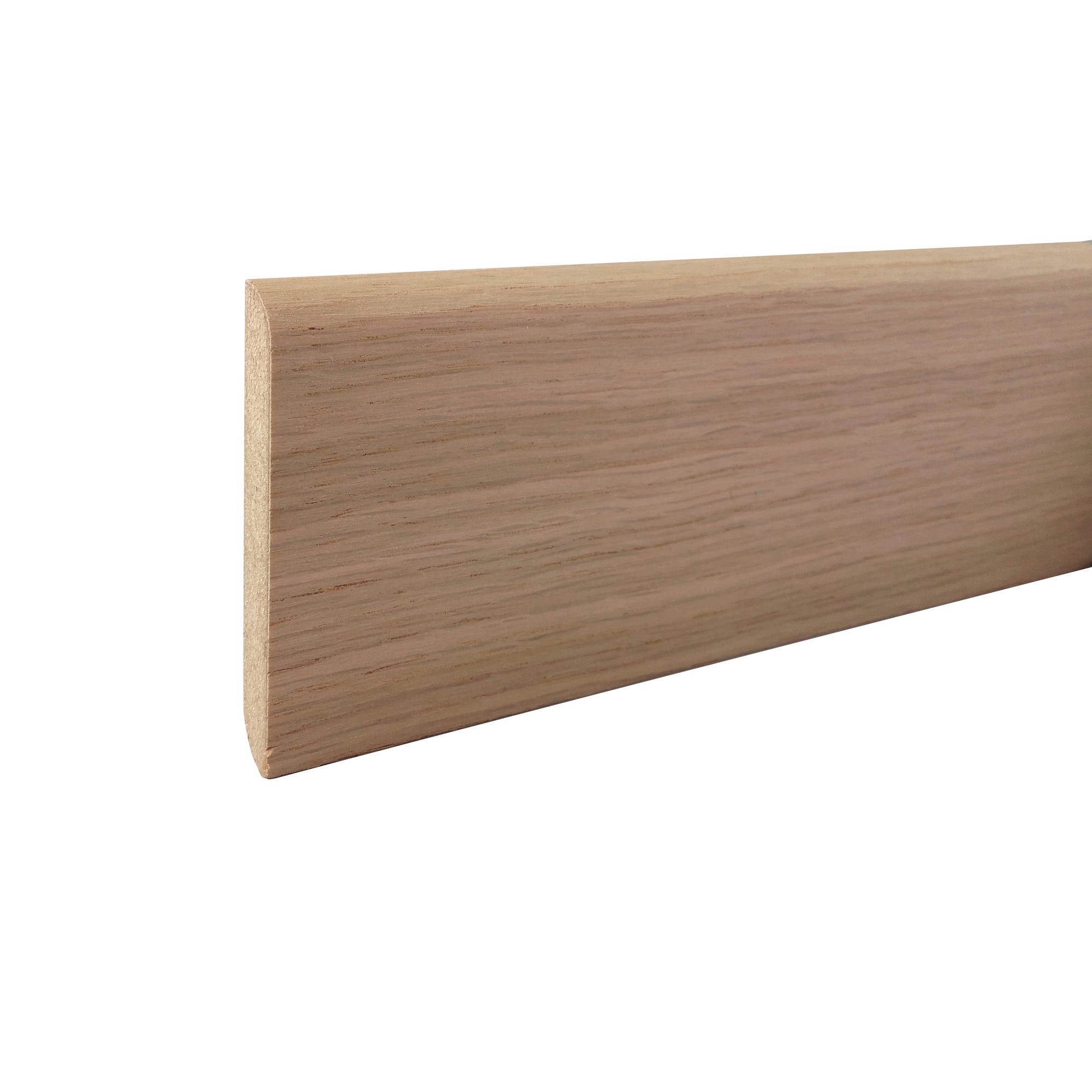 Plinthe arrondie en MDF revêtu placage bois chêne brut l.223 x H.15 x Ep.1,5 cm 0