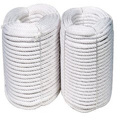Corde nylon en 10mm blanc 200m 16 torons tresses