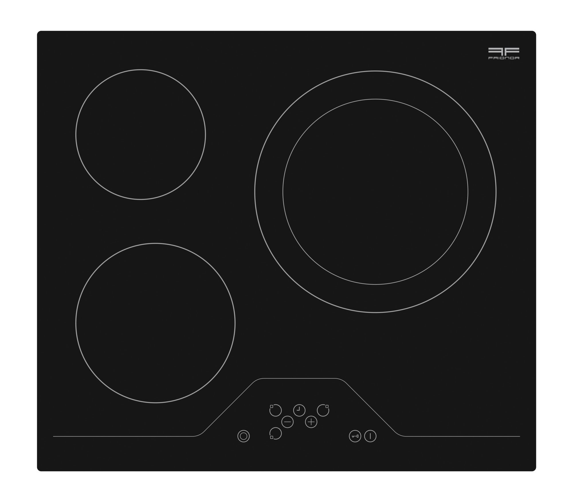 Plaque de cuisson vitrocéramique 3 foyers avec zone extensible TVS635