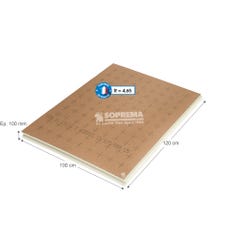 Panneaux polyuréthane R = 4,65 L.120 x l.100 cm Ep 100 mm - SOPREMA 0