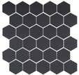 MOSAIQUE 28,1X29,5 CERAM HEXAGONE NOIR