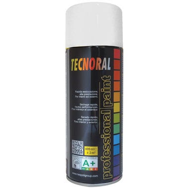 Peinture aérosol satin blanc 400 ml - TECNORAL 0