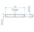 Lot de 5 tendeurs intermédiaires pour câble inox 316
