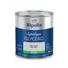 Peinture intérieure et extérieure multi-supports glycéro satin gris clair 0,5 L - RIPOLIN 2