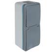 Va et vient + prise 2P+T IP55 gris Storm Zeiger - DEBFLEX