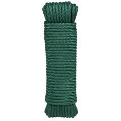 Corde tréssée polypropylène vert 10 mm Long.15 m 0