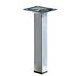 Pied de meuble carré H. 30 cm acier finition aluminium