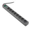 MULTIPRISE PARASURTENSEUR 8 PRISES 1.40M + INTERRUPTEUR