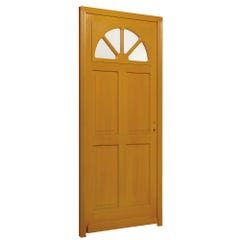 Porte d’entrée bois amarine poussant gauche H.215 x l.90 cm 0